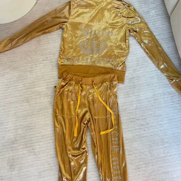 Juicy Couture Tan Track Pants & Hoodie Set